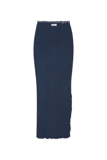 Rotate, Rib Long midi skirt, Navy